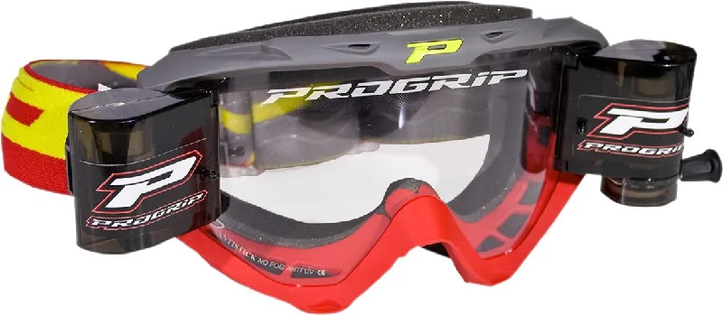 Pro Grip Goggles Riot Roll-Off Grey / Red