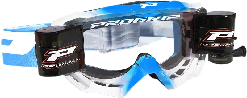 Pro Grip Venom Roll-Off Goggles Light Blue / White