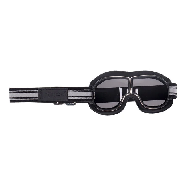 Roeg Jettson Grey Stripes Goggles Black And Striped Strap