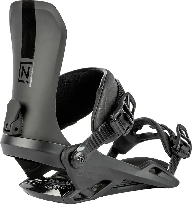 Nitro One Snowboard Bindings Mens Medium (US 7-10.5) Ultra Black New 2024