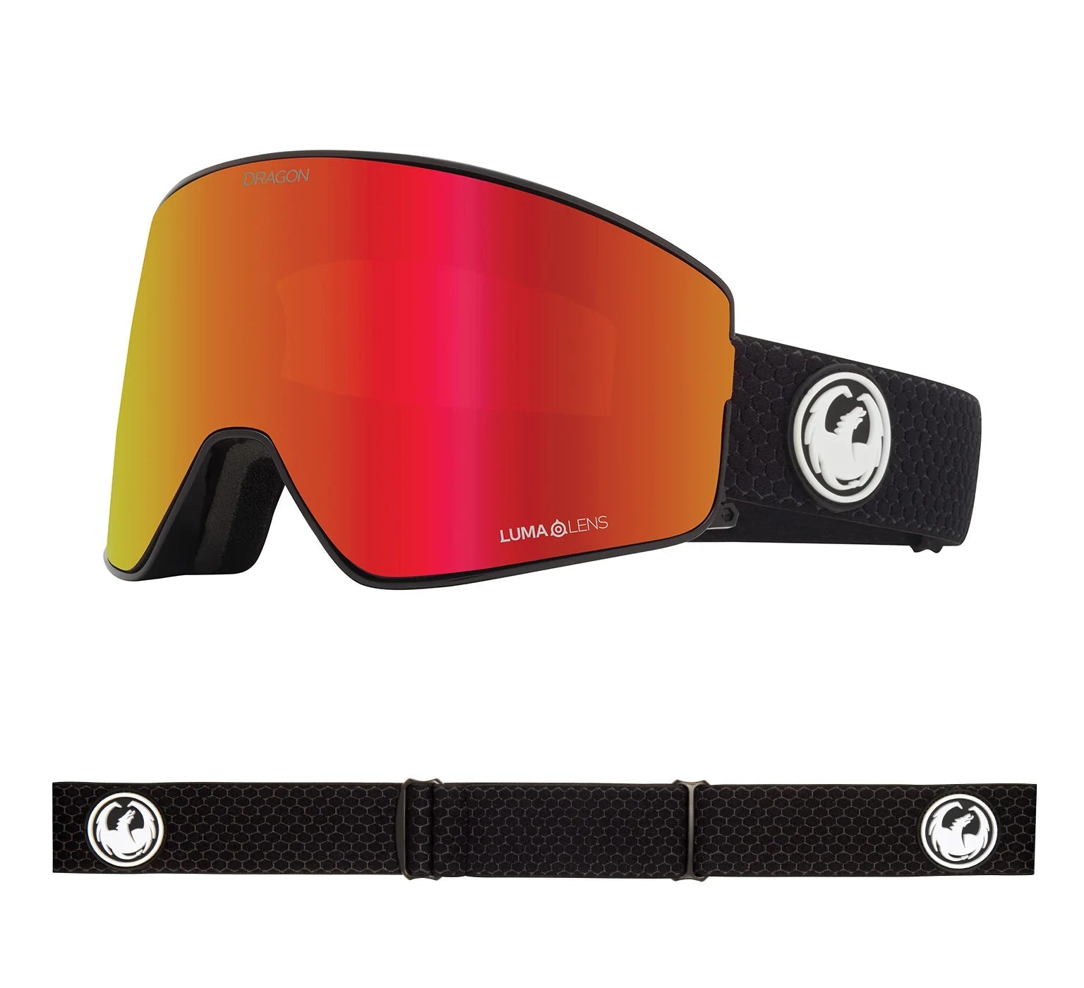 DRAGON PXV2 Split - Lumalens Red Ion + Lumalens Light Rose Snow Goggle