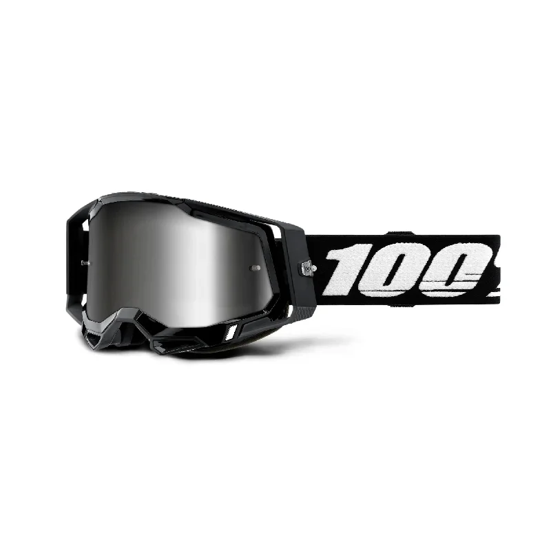 100% Racecraft 2 Goggles Black / Silver Mirror Lens