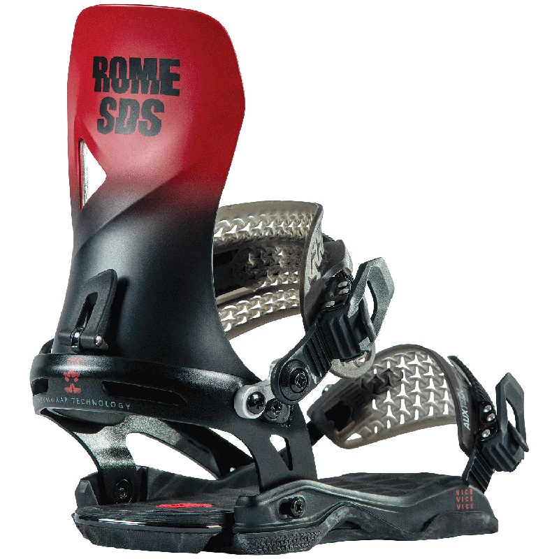 Rome Vice Mens Snowboard Bindings Agent Black / Red