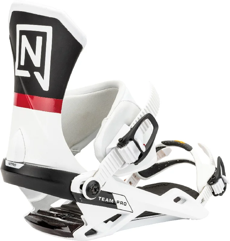 Nitro Team Pro Snowboard Bindings Medium (US Men's 7-10.5) White New 2025