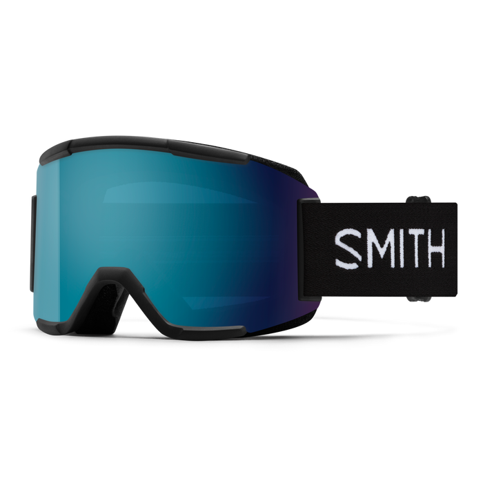 SMITH Squad Black - ChromaPop Sun Blue Mirror + Yellow Snow Goggle