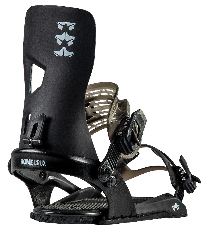 Rome Crux Snowboard Bindings, M/L (Mens US 7-10), Black New 2024