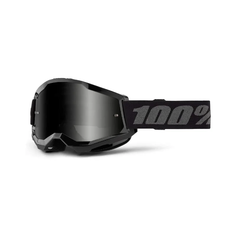 100% Strata 2 Sand Goggles Black / Smoke Lens