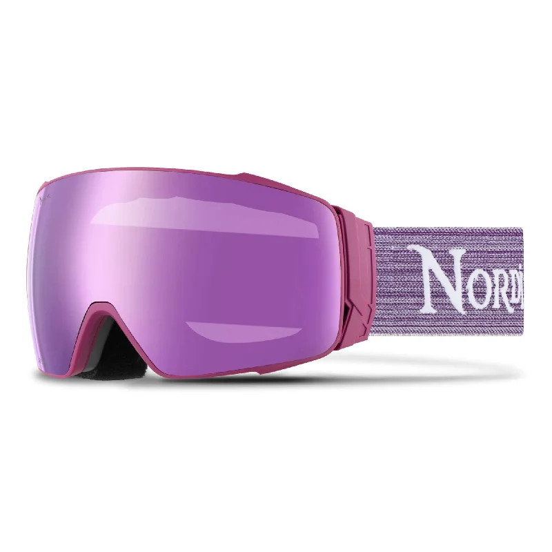 Anti-Fog Purple Ski Goggles