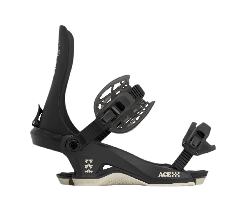 Rome Ace Snowboard Bindings, Youth Small (US 5-7.5) Black New 2025