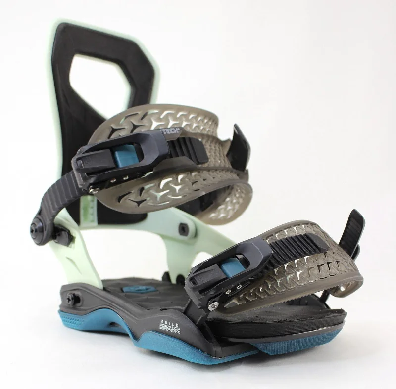 Rome Guild Snowboard Bindings, Small (Womens US 6.5-8.5), Aqua 2024 - Demo