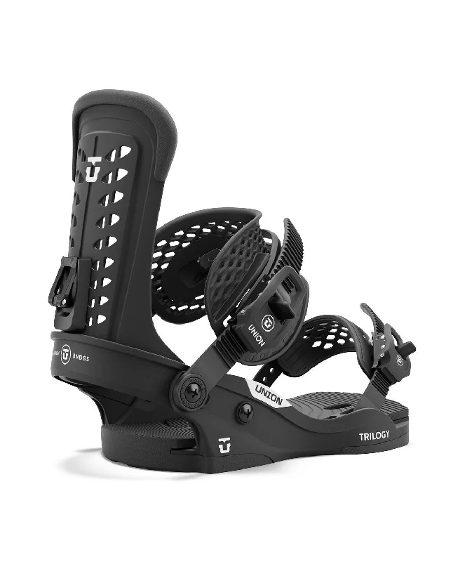 Union Trilogy Classic Snowboard Bindings Women's Large (US 9-11) Black New 2025