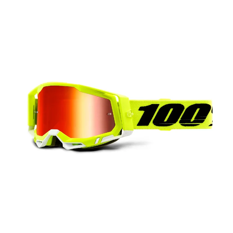 100% Racecraft 2 Goggles Yellow / Red Mirror Lens