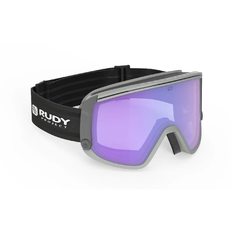 Spincut Light Grey Matte Frame With ImpactX Photochromic 2 Laser Purple Lenses