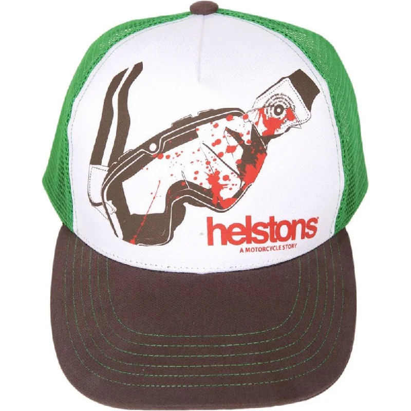 Helstons Goggles Cap Brown / White / Green