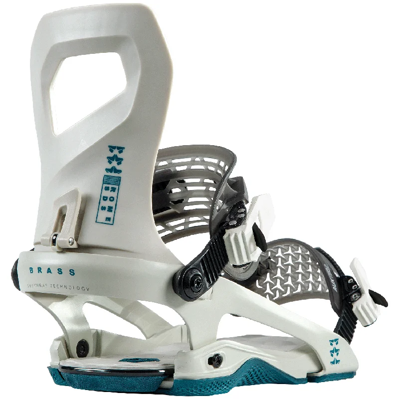 Rome Brass Womens Snowboard Bindings Bone White