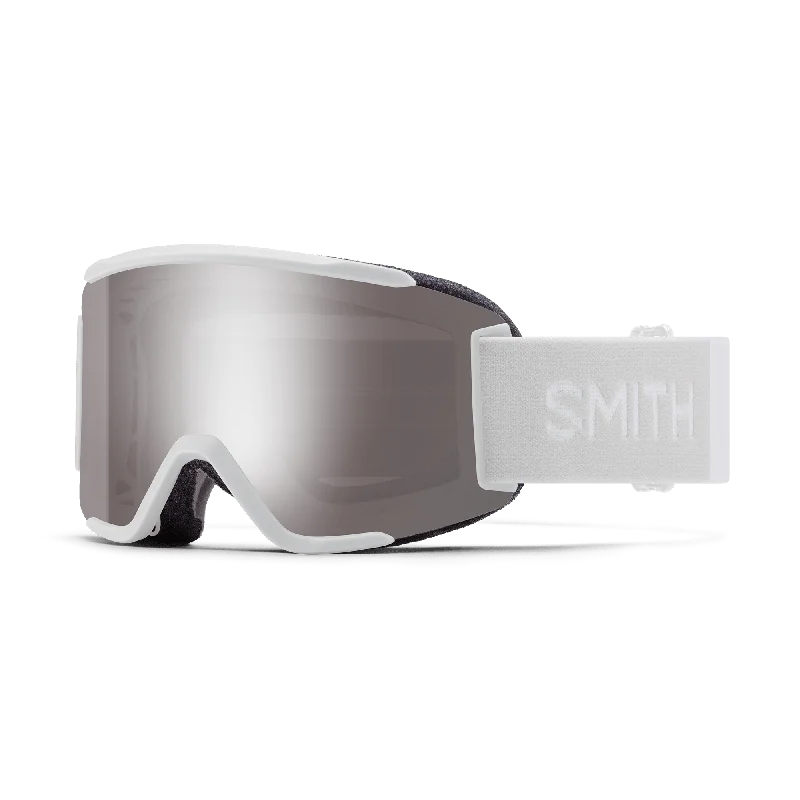 SMITH Squad S White Vapor - ChromaPop Sun Platinum Mirror + Clear Snow Goggle