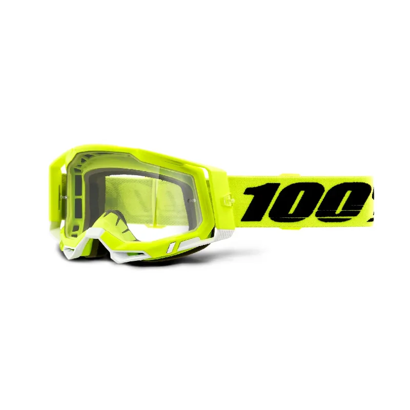 100% Racecraft 2 Goggles Yellow / Clear Lens