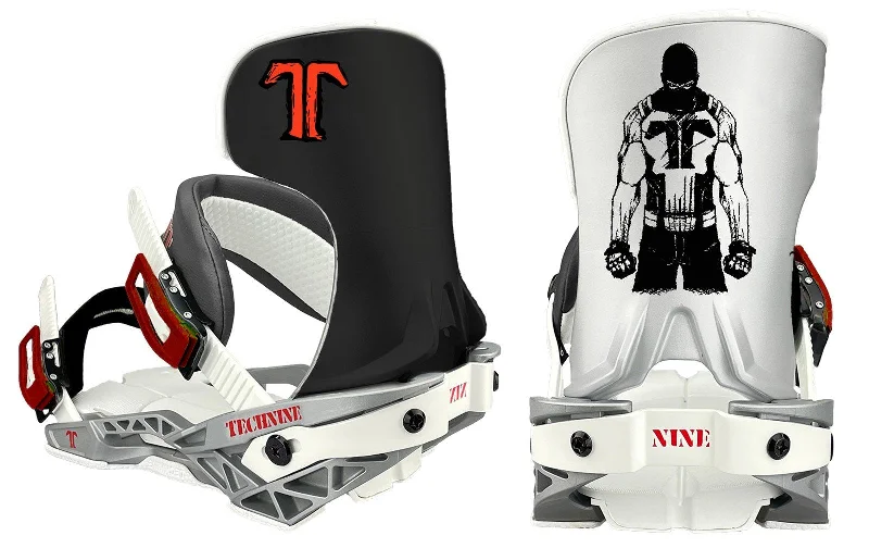 Technine Pro Slugger Snowboard Bindings Large (US 8-12) Black/Silver New 2024