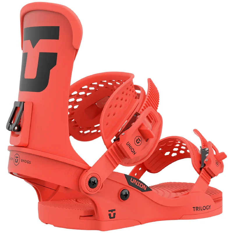 Union Trilogy Womens Snowboard Bindings (Team High Back) Coral